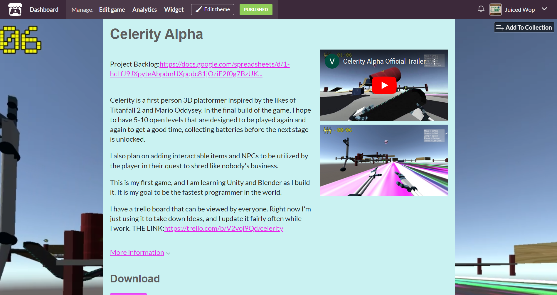 Celerity Itch page