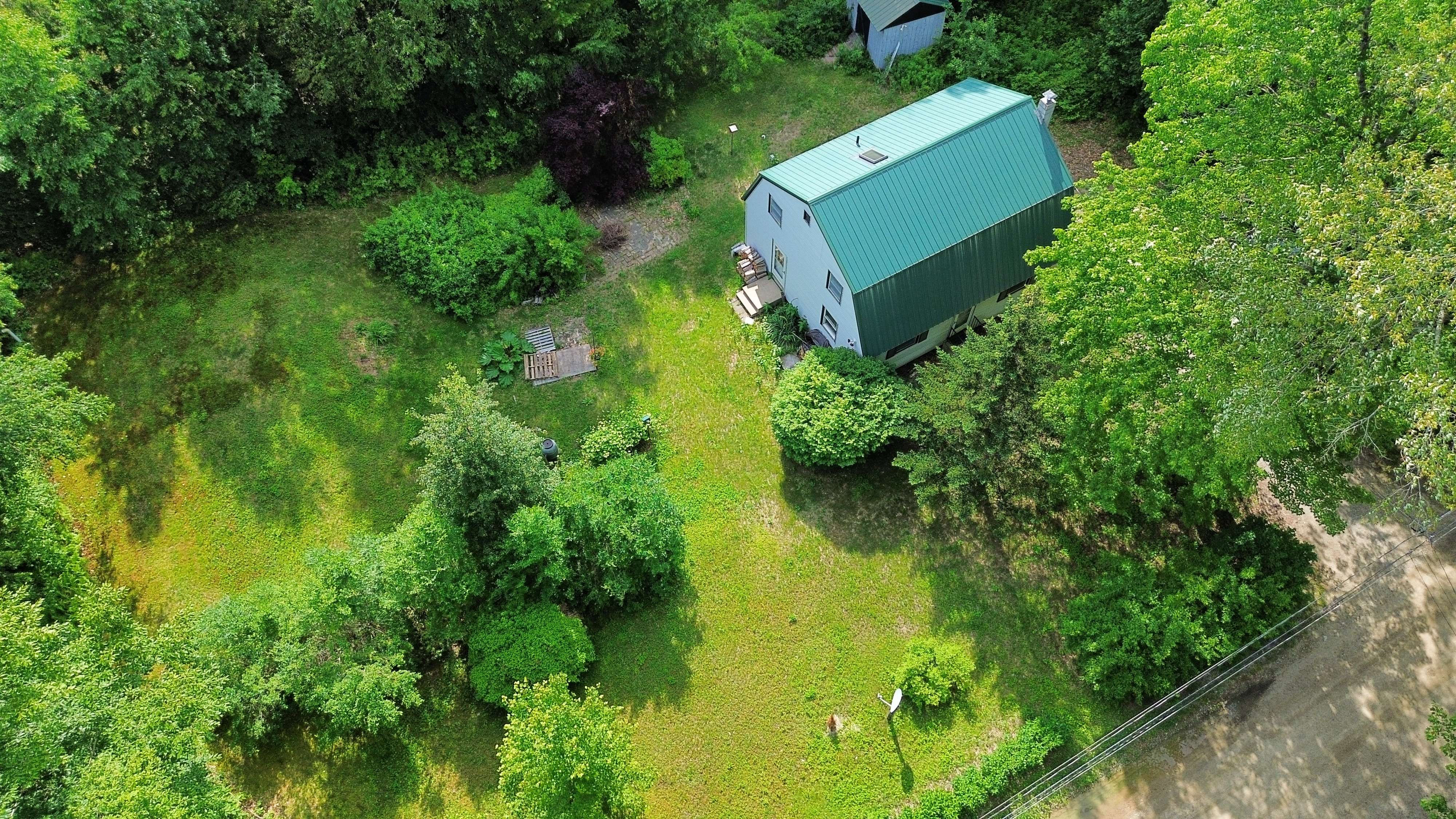 view looking down at my house